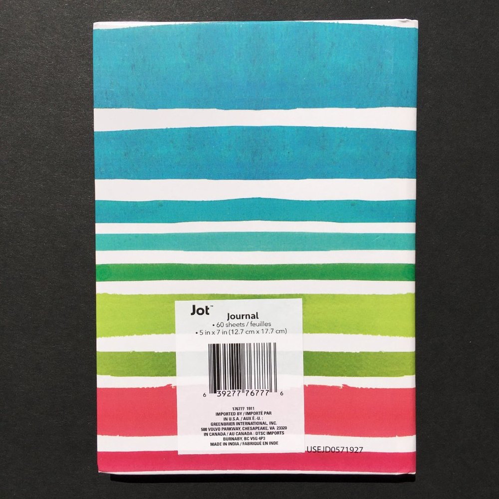 *3/$15* Striped "MY BUCKET LIST" Notebook - Picture 2 of 2